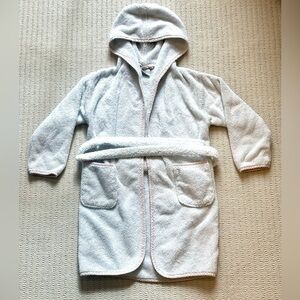 Weezie Kids Hooded Bath Robe - white & pink